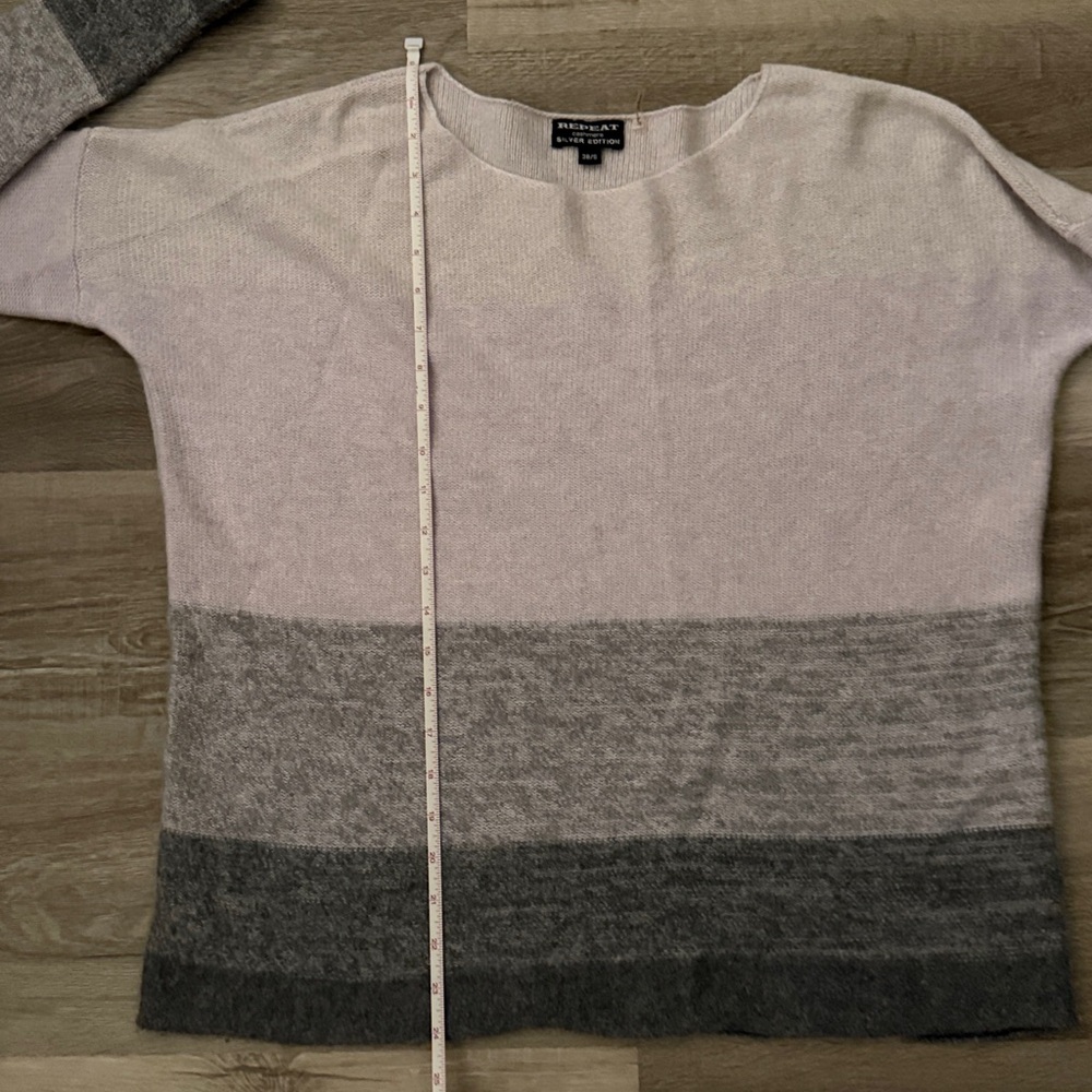 Repeat Cashmere Gray Pullover Cashmere Sweater Sm… - image 6